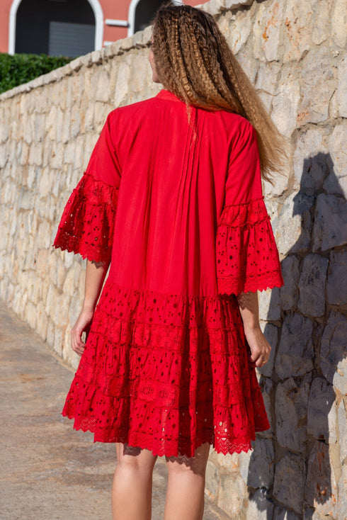 Tunikakleid Rot 5065 F FRESH COTTON